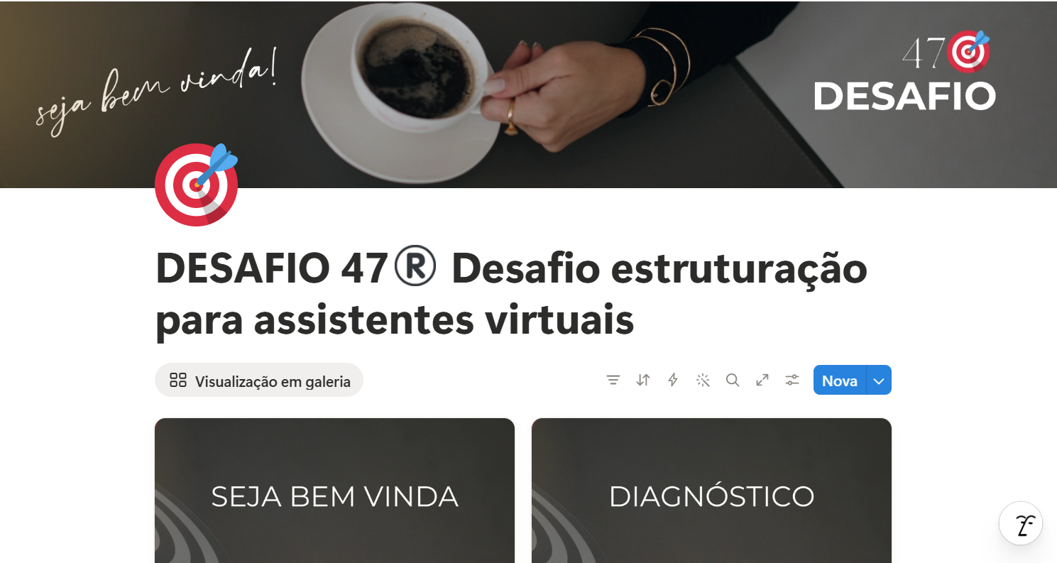Área do produto no Notion