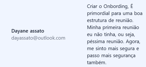 Feedback de Dayane Assato